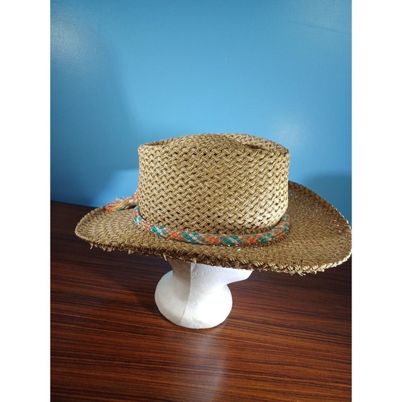 Firethorn Natural Straw Hat Multicolor Braided Ribbon Tassel - Picture 4 of 16